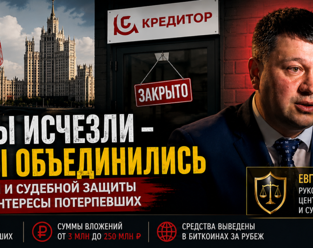 Более 250 потерпевших и ущерб в сотни миллионов рублей: Евгений Минков представляет интересы инвесторов по делу компании «Кредитор»