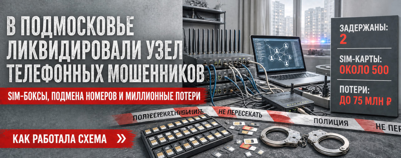 В Подмосковье ликвидировали узел связи телефонных мошенников